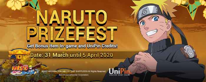 Naruto Prizefest – Get Bonus Item In-Game and UniPin Credits!